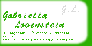 gabriella lovenstein business card